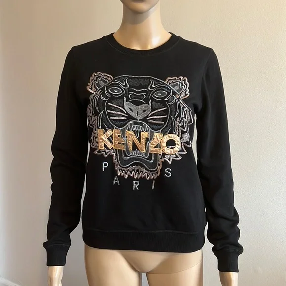 KENZO TIGER FACE CREW SWEAT
BLACK Size S Small - Picture 2 of 14